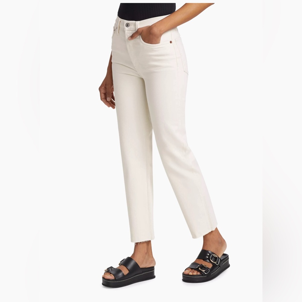 Re/done 70s Stove Pipe Straight Jeans NWT 32 Vintage White - Picture 4 of 16